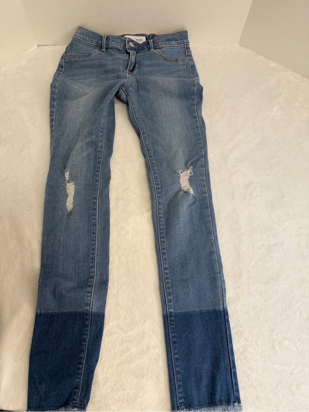 Old Navy Ballerina Jeggings Blue Youth Distressed Two-Tone Size 14
